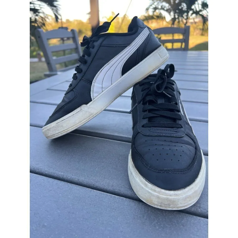 Puma Caven Men Black White Shoes Size 9
